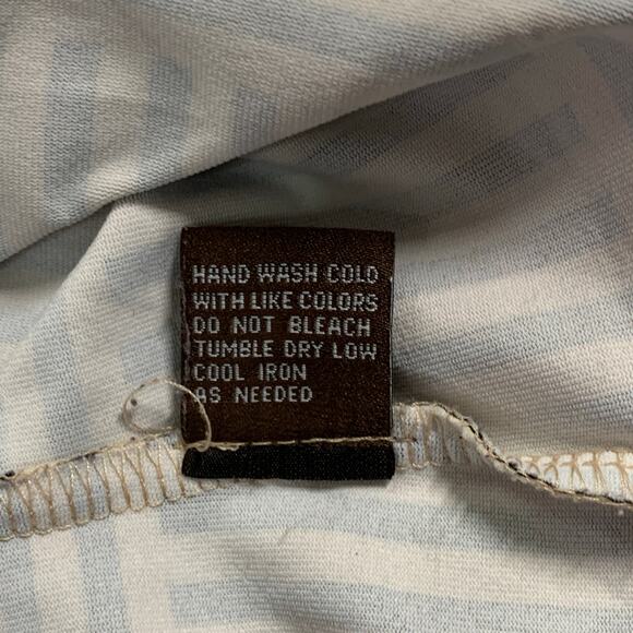 J.McLaughlin M Womens Tan Striped Catalina Cloth Button Front Shirt Top - Picture 7 of 10